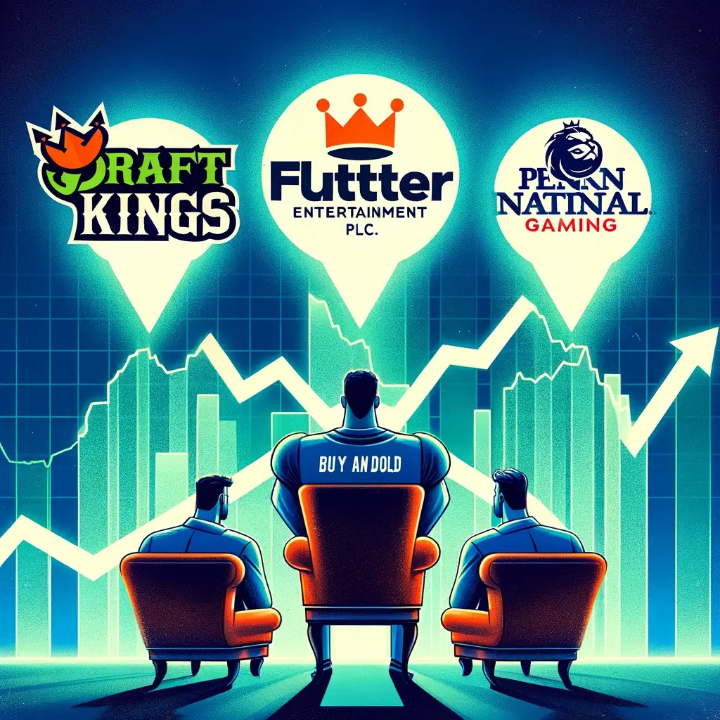 Sports betting stocks investment with DraftKings, Flutter Entertainment, and Penn National Gaming.